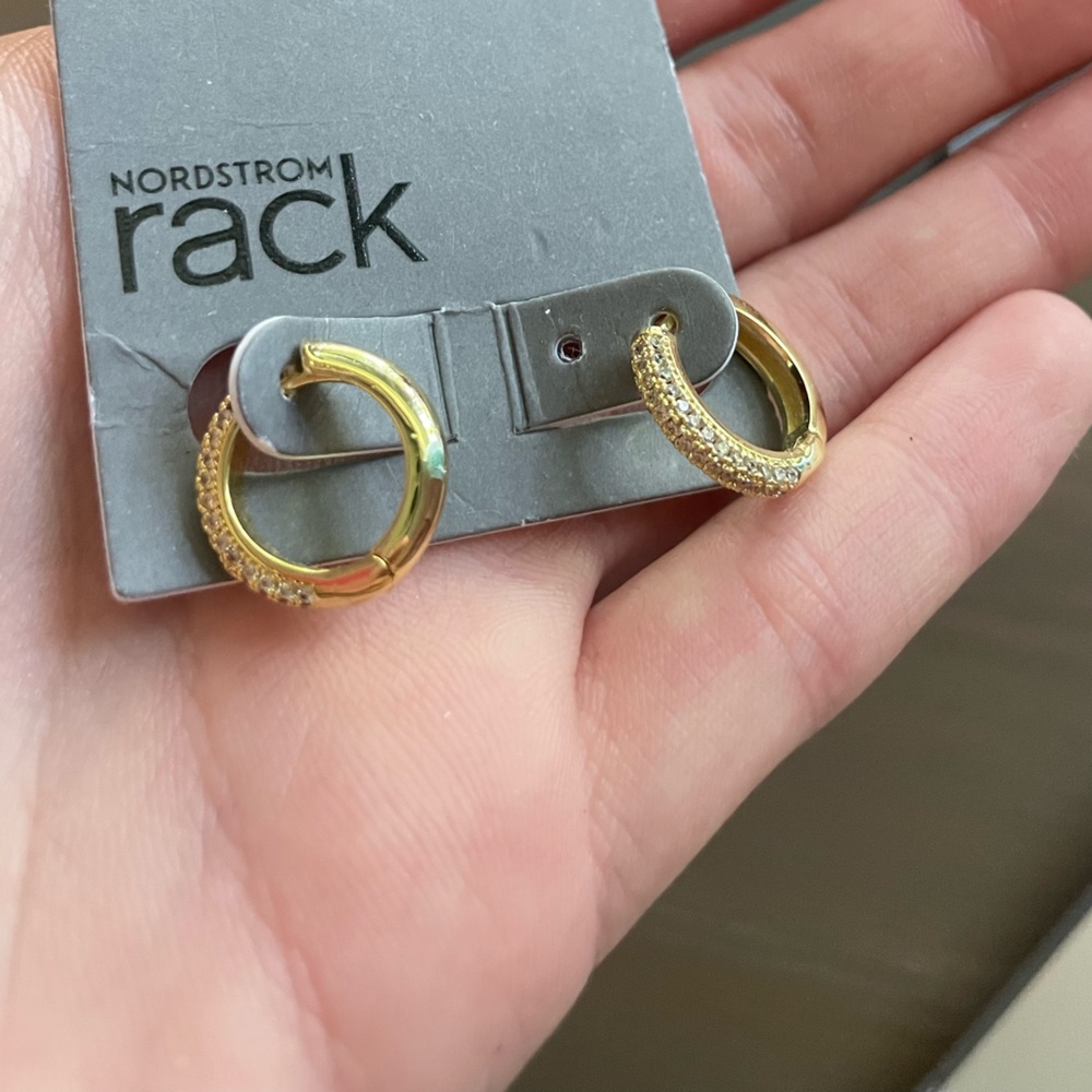 Gold Hoop Huggies (3 pair) - Picture 3 of 3